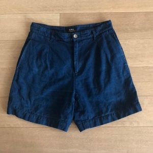 APC Men’s Indigo Cotton Shorts S